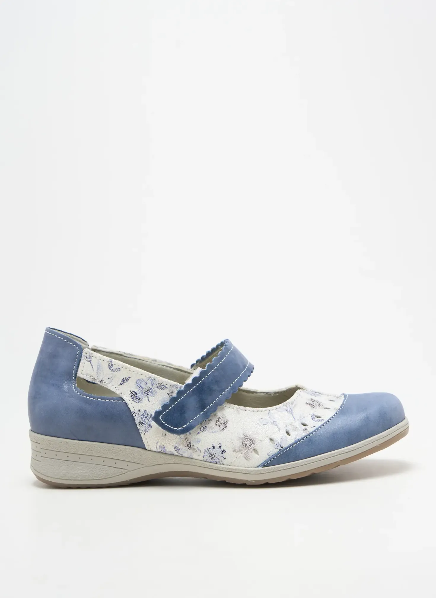 Ballerines Boissy Bleu Talon Plat Jusqu'à 3cm