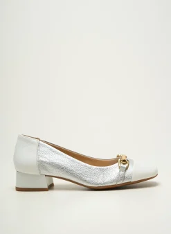 Ballerines Dorking Argent Talon Plat Jusqu'à 3cm