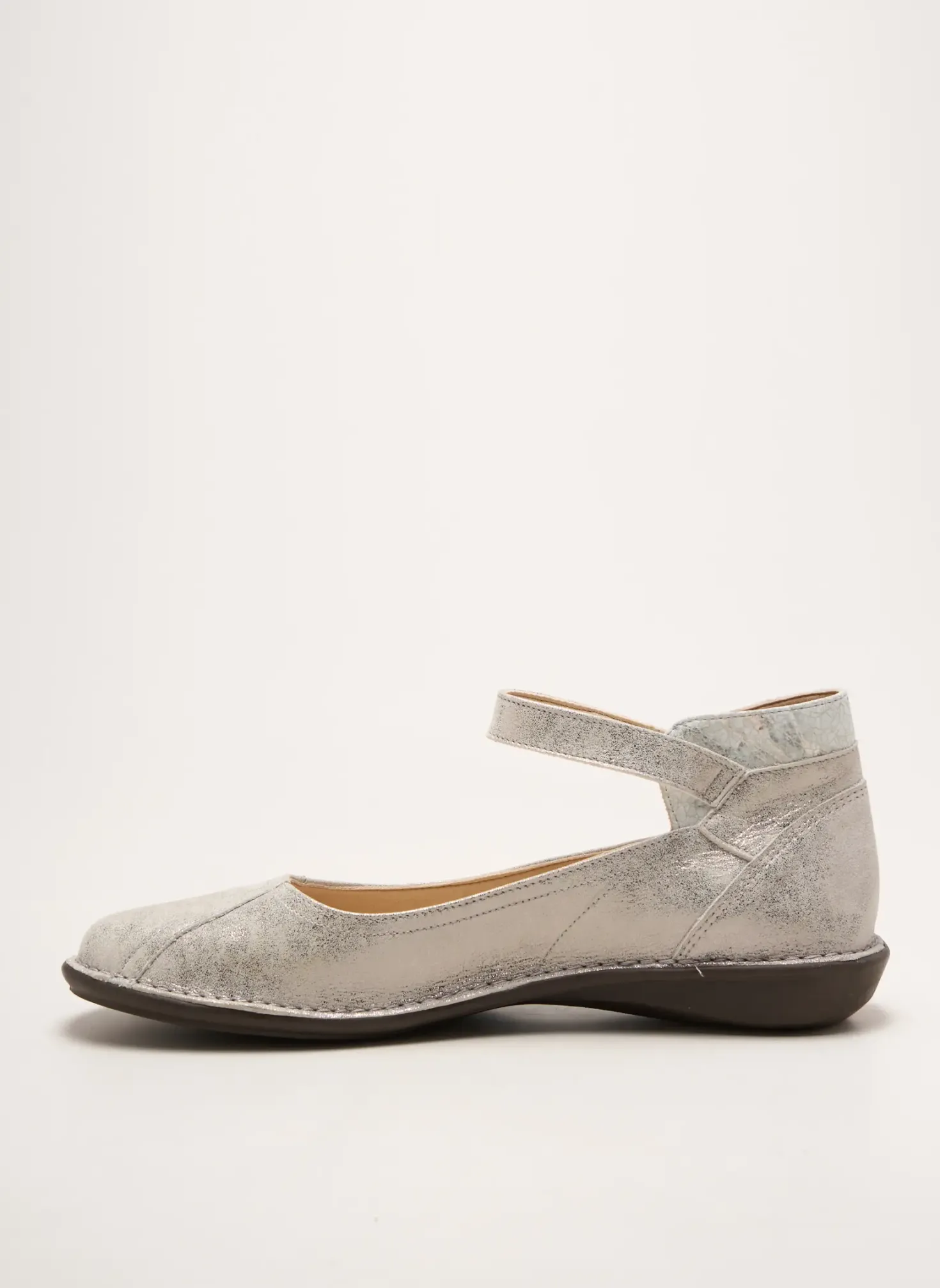 Ballerines Dorking Argent Talon Plat Jusqu'à 3cm