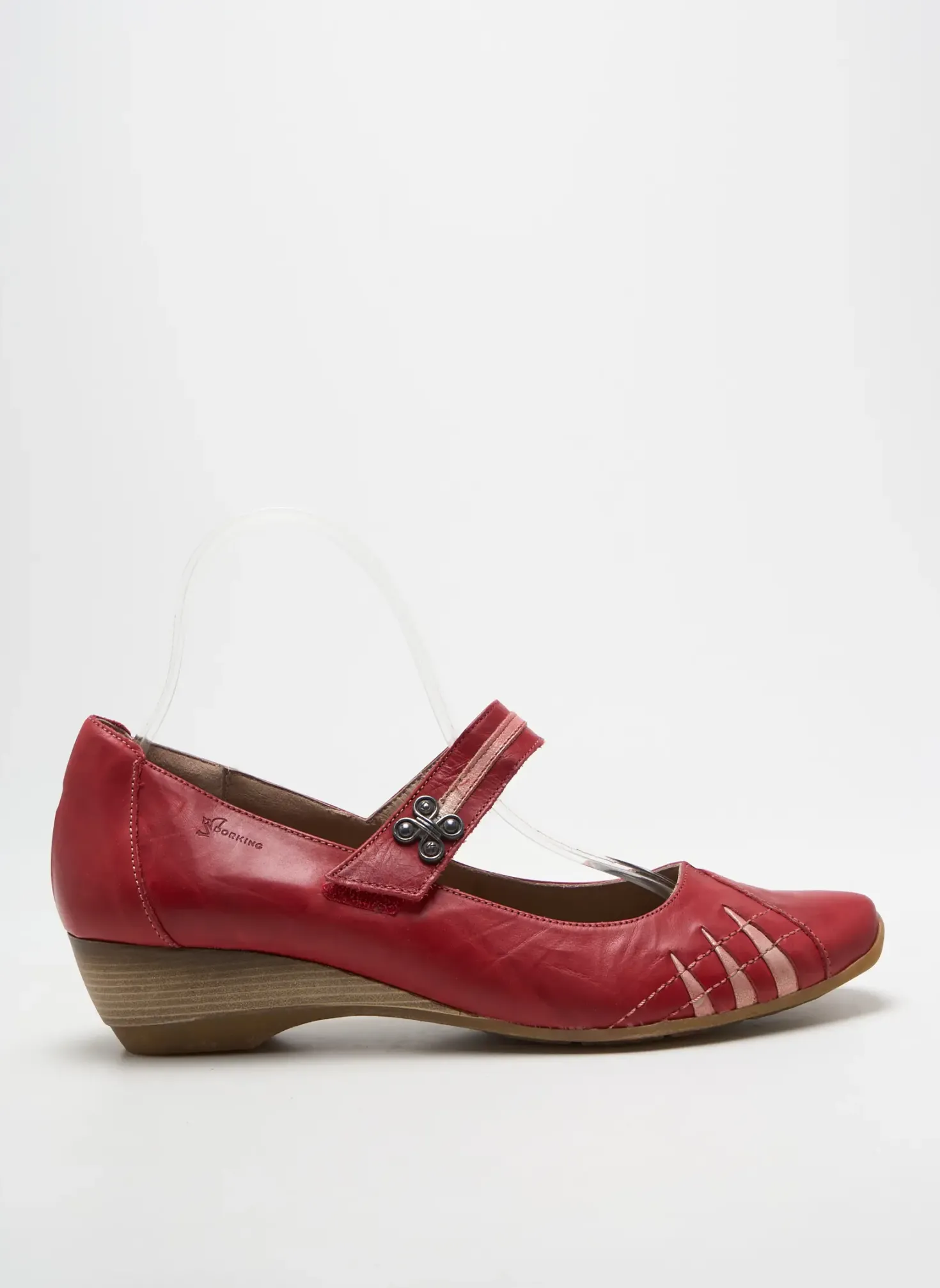 Ballerines Dorking Rouge Talon Plat Jusqu'à 3cm