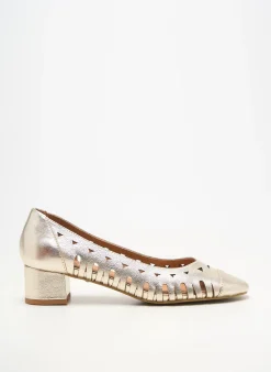 Ballerines Emilie Karston Or Talon De 4 À 6cm