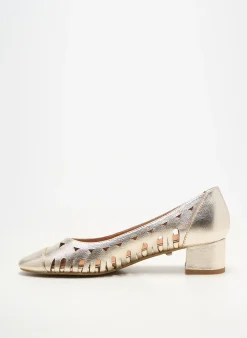 Ballerines Emilie Karston Or Talon De 4 À 6cm