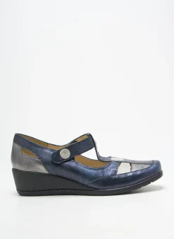 Ballerines Geo-reino Bleu Talon De 4 À 6cm