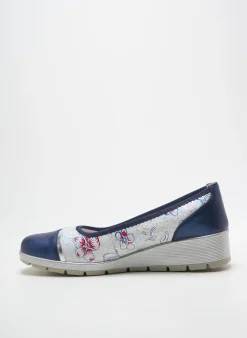 Ballerines Inea Bleu Talon De 4 À 6cm