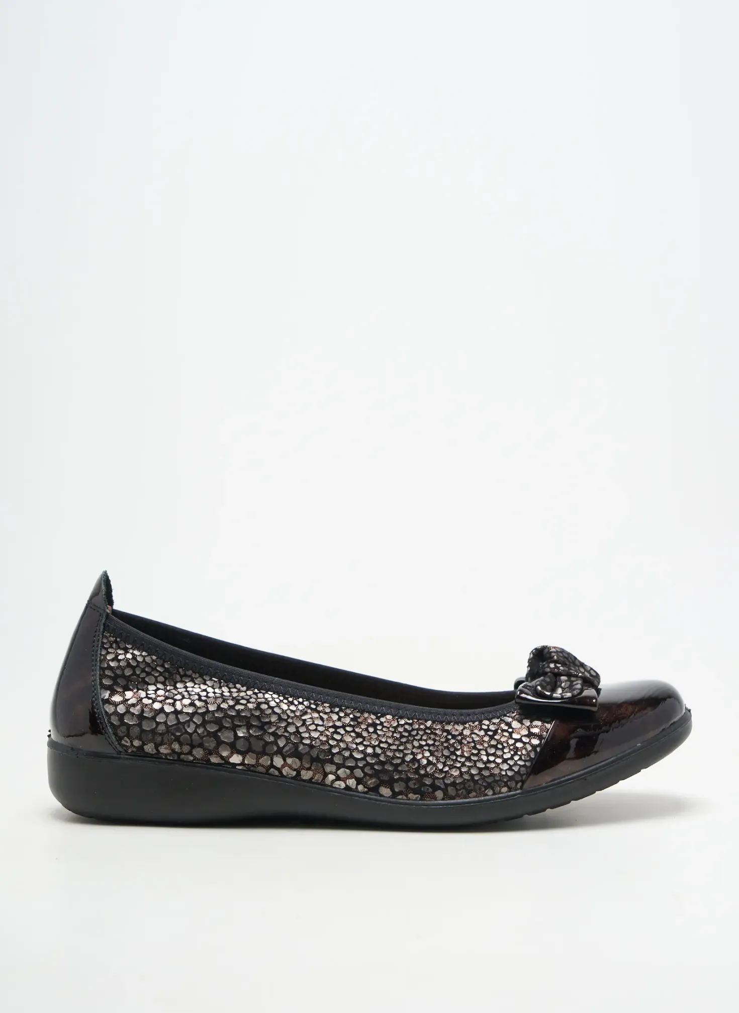 Ballerines Infini Noir Talon Plat Jusqu'à 3cm