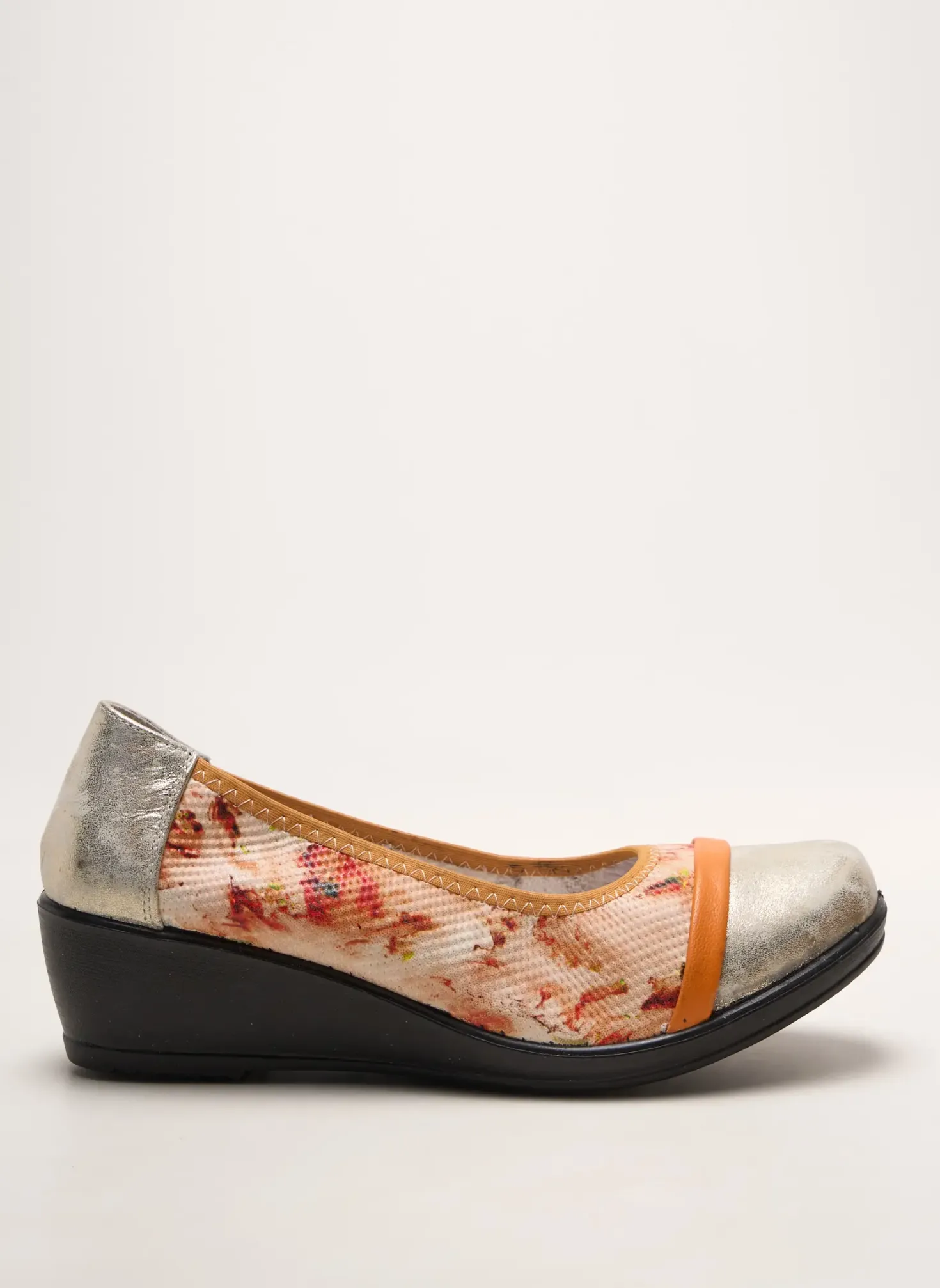 Ballerines Infini Orange Talon De 4 À 6cm