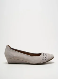 Ballerines Jana Gris Talon De 4 À 6cm