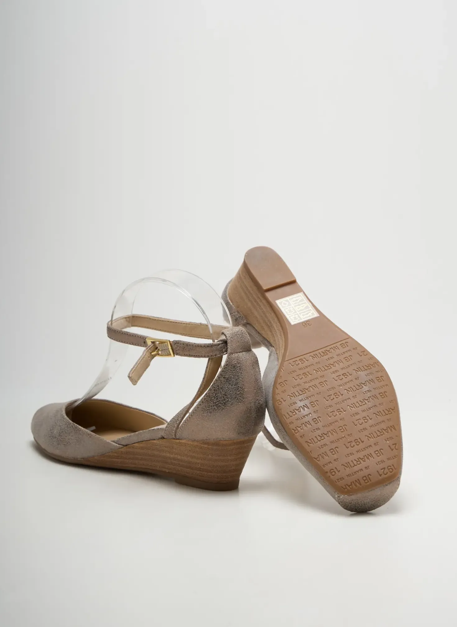 Ballerines Jb Martin Argent Talon De 4 À 6cm