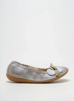 Ballerines Kickers Argent Talon Plat Jusqu'à 3cm