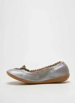 Ballerines Kickers Argent Talon Plat Jusqu'à 3cm