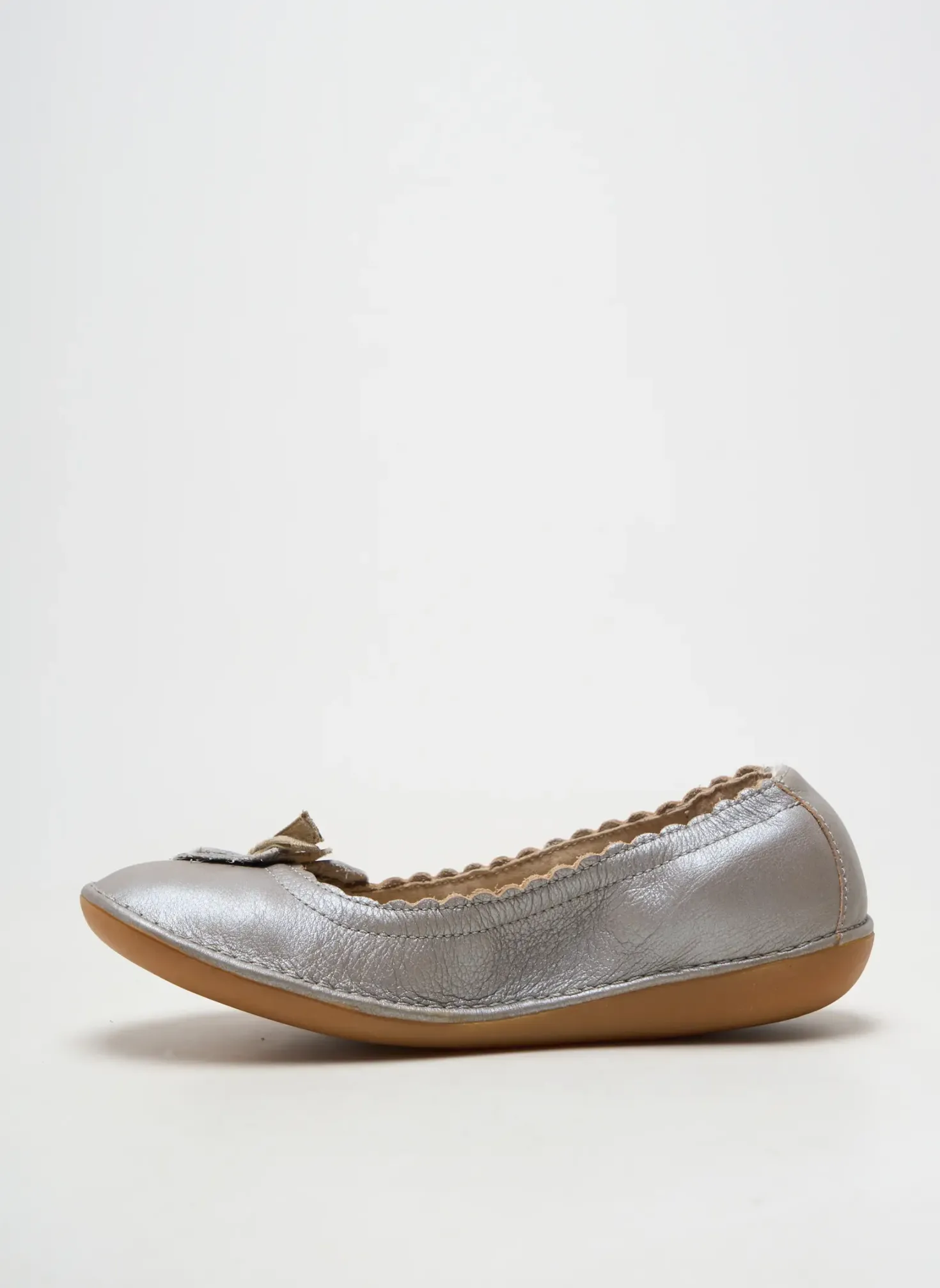 Ballerines Kickers Argent Talon Plat Jusqu'à 3cm