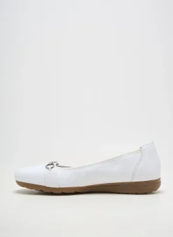 Ballerines Rieker Blanc Talon Plat Jusqu'à 3cm