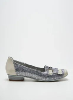 Ballerines Un Tour En Ville Argent Talon Plat Jusqu'à 3cm