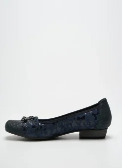 Ballerines Un Tour En Ville Bleu Talon Plat Jusqu'à 3cm