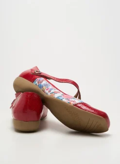 Ballerines Un Tour En Ville Rouge Talon Plat Jusqu'à 3cm