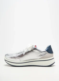 Baskets Ara Argent Talon Plat Jusqu'à 3cm