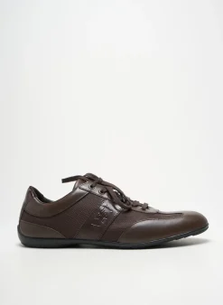Baskets Armani Marron Bout Rond