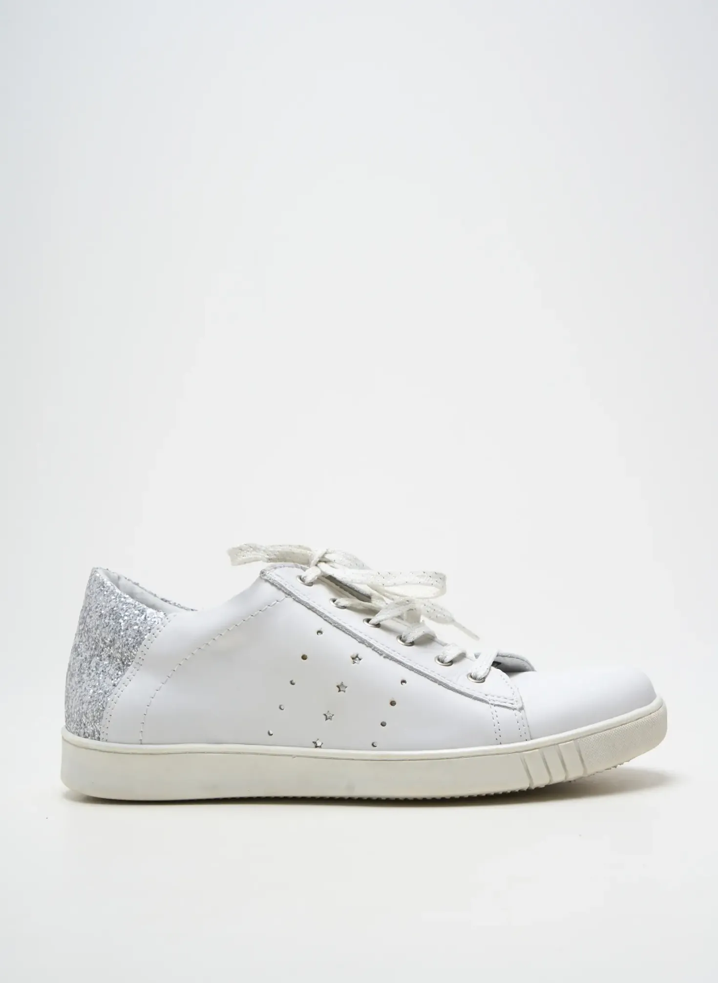 Baskets Bellamy Argent Talon Plat Jusqu'à 3cm