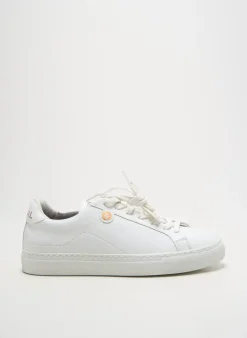 Baskets Corail Blanc Talon Plat Jusqu'à 3cm