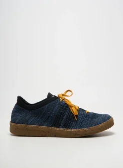 Baskets Ector Bleu Bout Rond