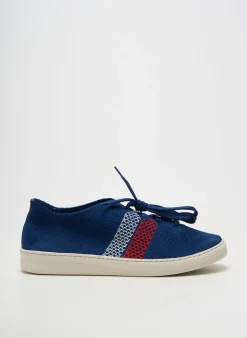 Baskets Ector Bleu Bout Rond