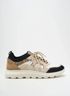 Baskets Geox Beige Talon De 4 À 6cm