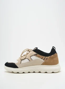 Baskets Geox Beige Talon De 4 À 6cm