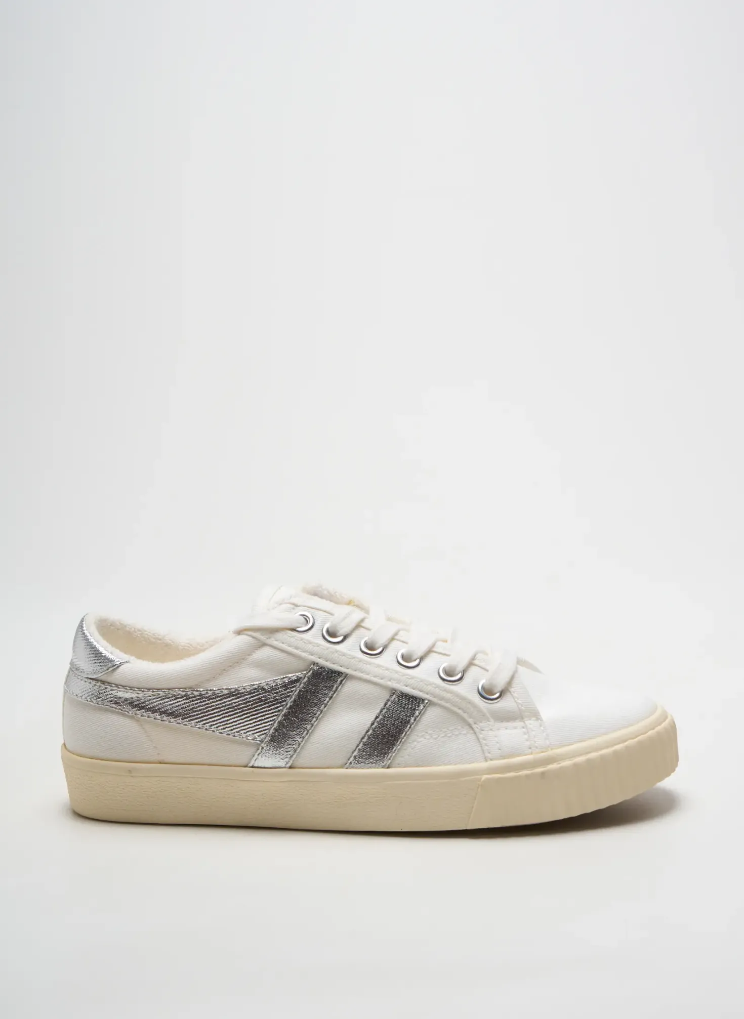 Baskets Gola Argent Talon Plat Jusqu'à 3cm