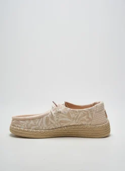 Baskets Hey Dude Beige Talon Plat Jusqu'à 3cm