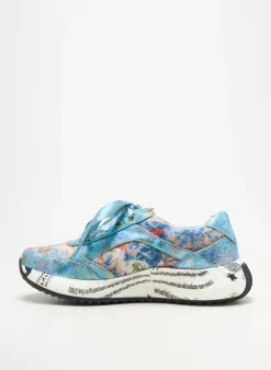 Baskets Laura Vita Bleu Talon De 4 À 6cm