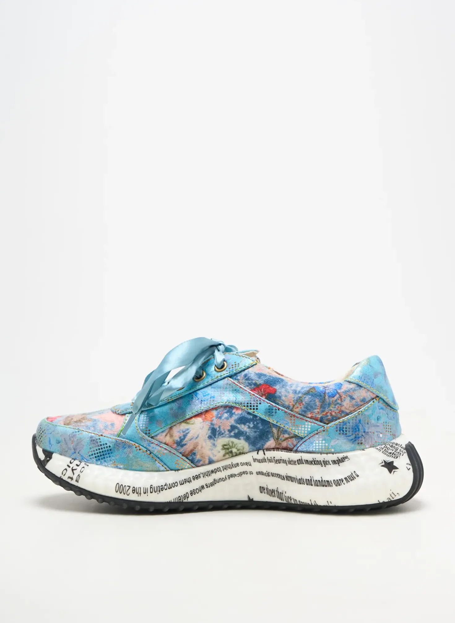 Baskets Laura Vita Bleu Talon De 4 À 6cm
