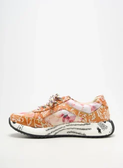 Baskets Laura Vita Orange Talon De 4 À 6cm
