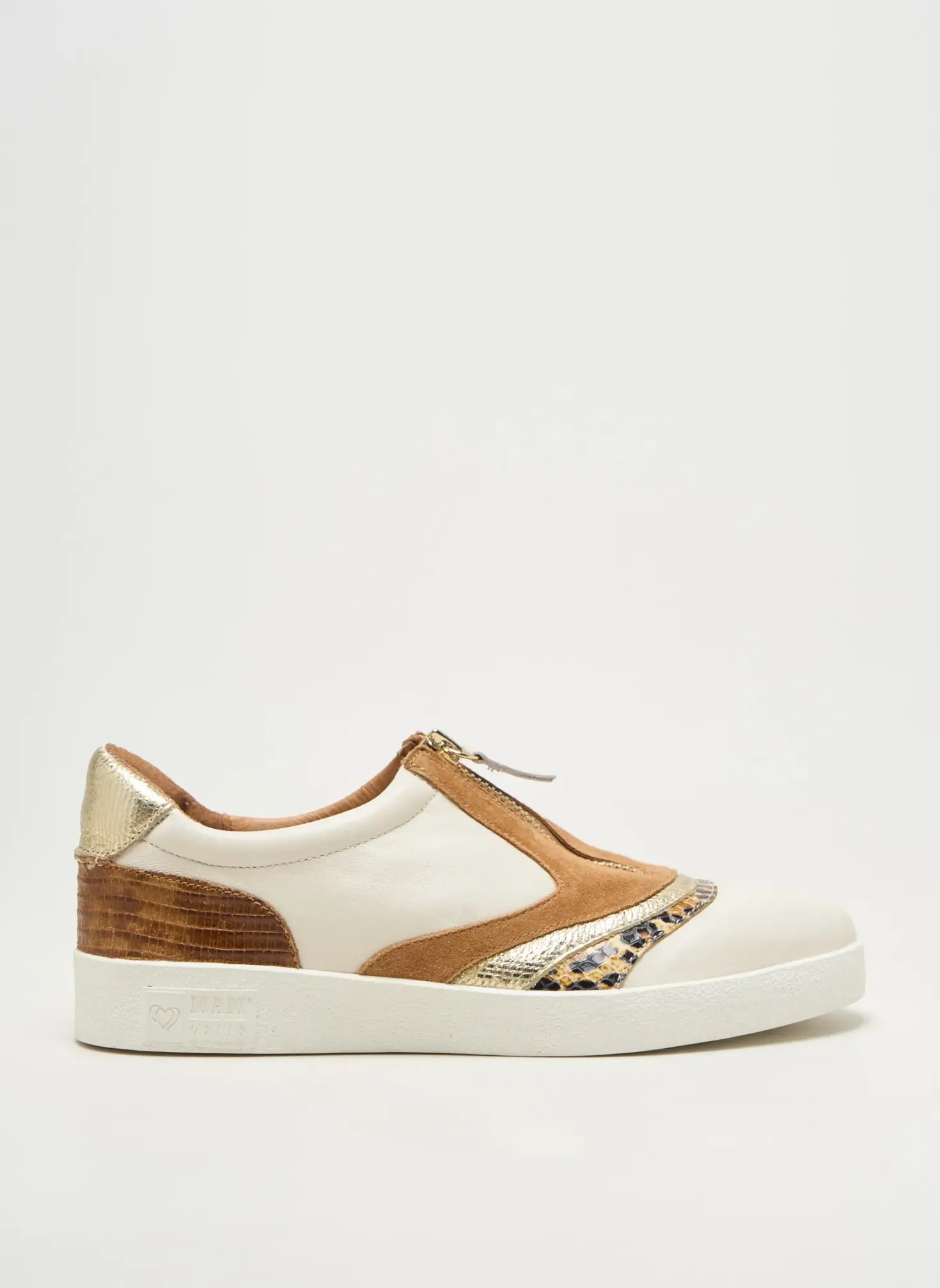 Baskets Mam'zelle Blanc Talon Plat Jusqu'à 3cm