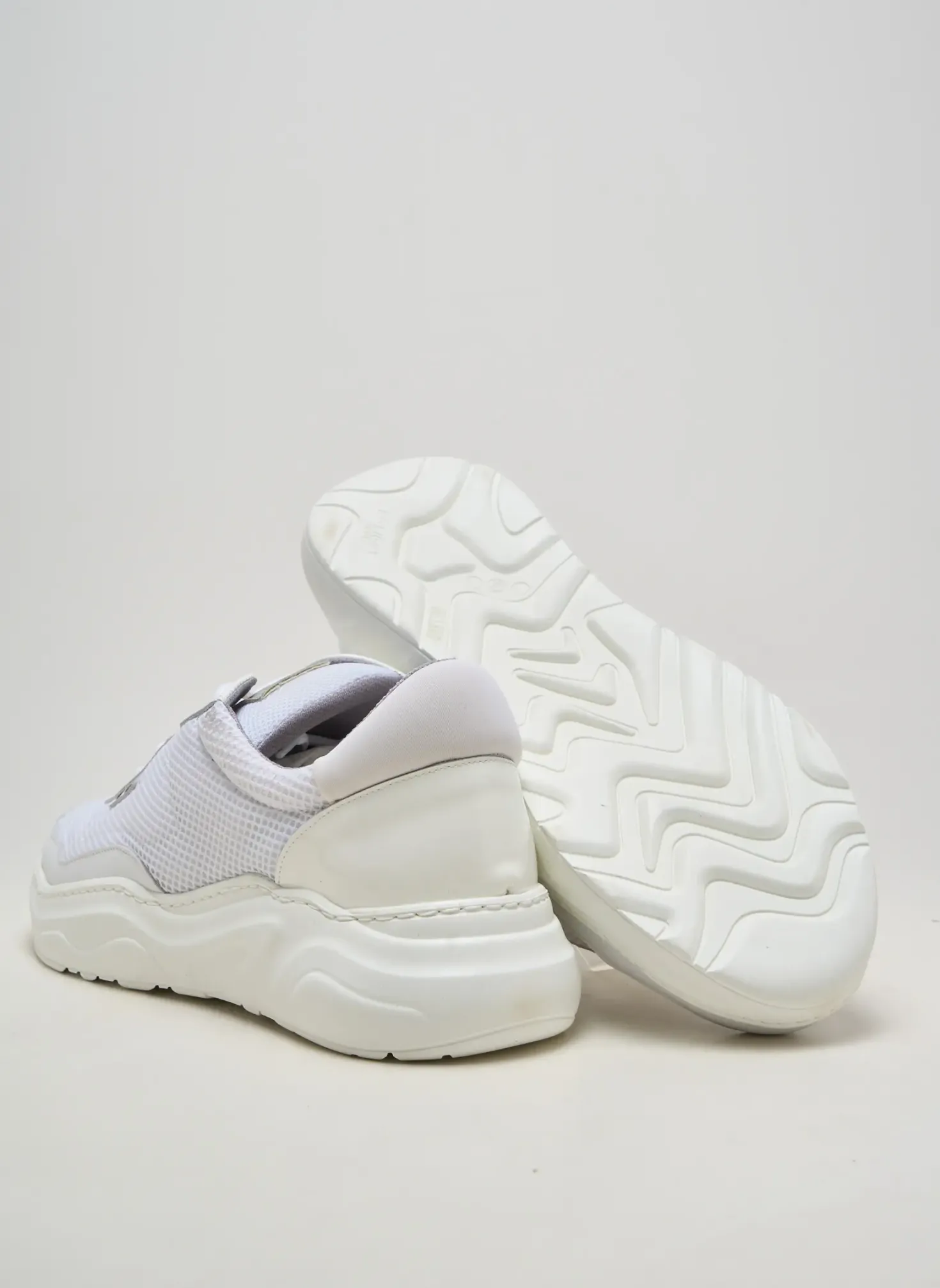 Baskets Me.land Blanc Talon De 4 À 6cm