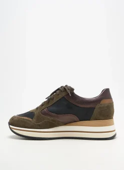 Baskets Mephisto Vert Talon De 4 À 6cm