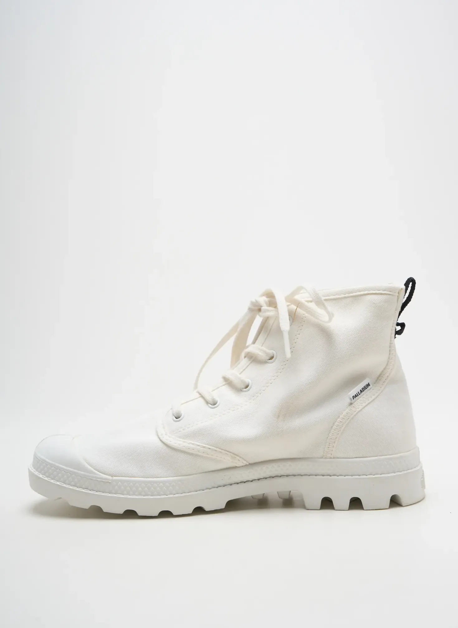 Baskets Palladium Blanc Talon Plat Jusqu'à 3cm