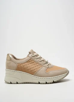 Baskets Rieker Beige Talon De 4 À 6cm
