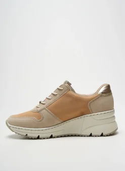 Baskets Rieker Beige Talon De 4 À 6cm