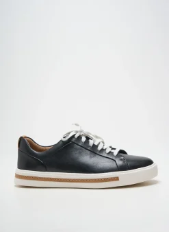 Baskets Unstructured By Clarks Noir Talon Plat Jusqu'à 3cm