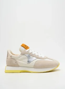 Baskets Victoria Beige Talon Plat Jusqu'à 3cm