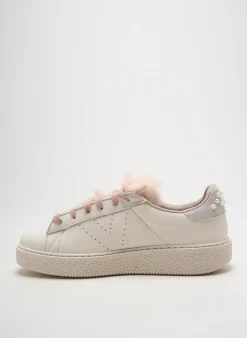 Baskets Victoria Beige Talon Plat Jusqu'à 3cm