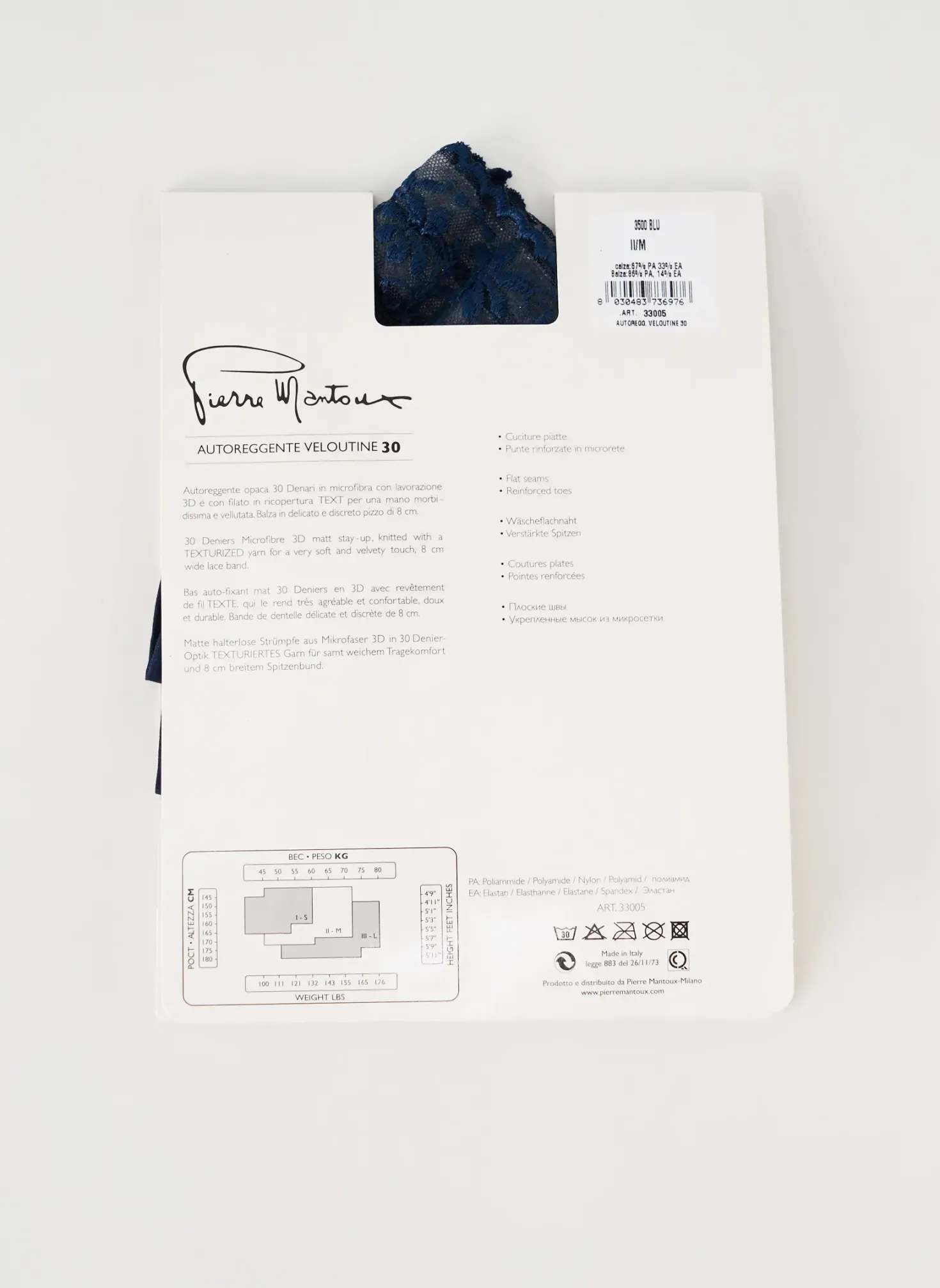 Bas Pierre Mantoux Bleu
