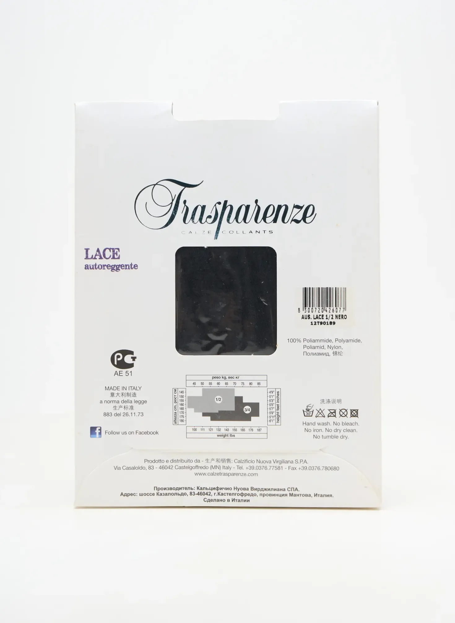 Bas Trasparenze Noir