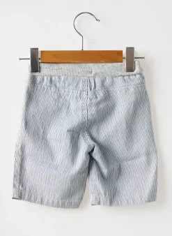 Bermuda 3 Pommes Bleu Taille Élastique
