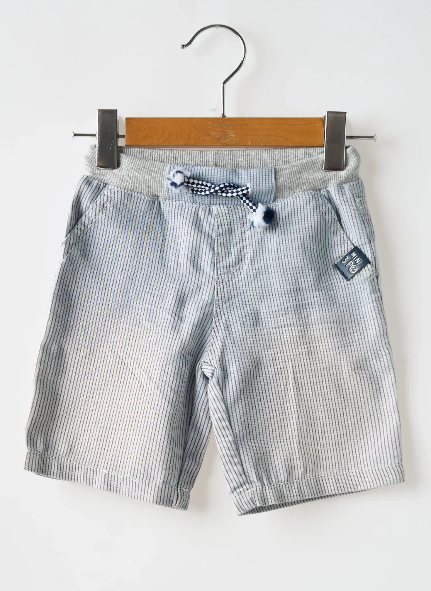 Bermuda 3 Pommes Gris Taille Élastique