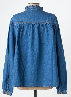 Blouse Grace & Mila Bleu Manches Longues