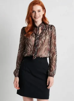 Blouse Ikks Noir Manches Longues