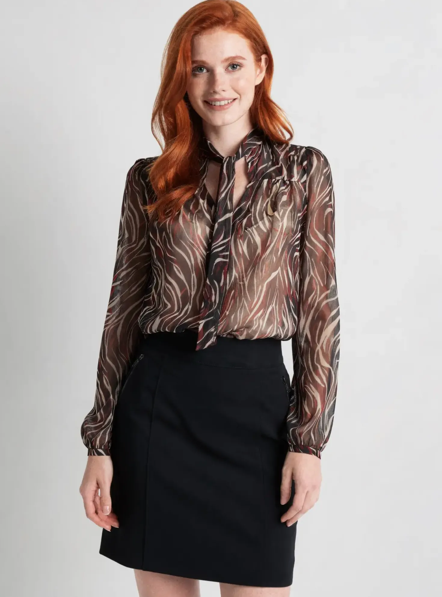 Blouse Ikks Noir Manches Longues
