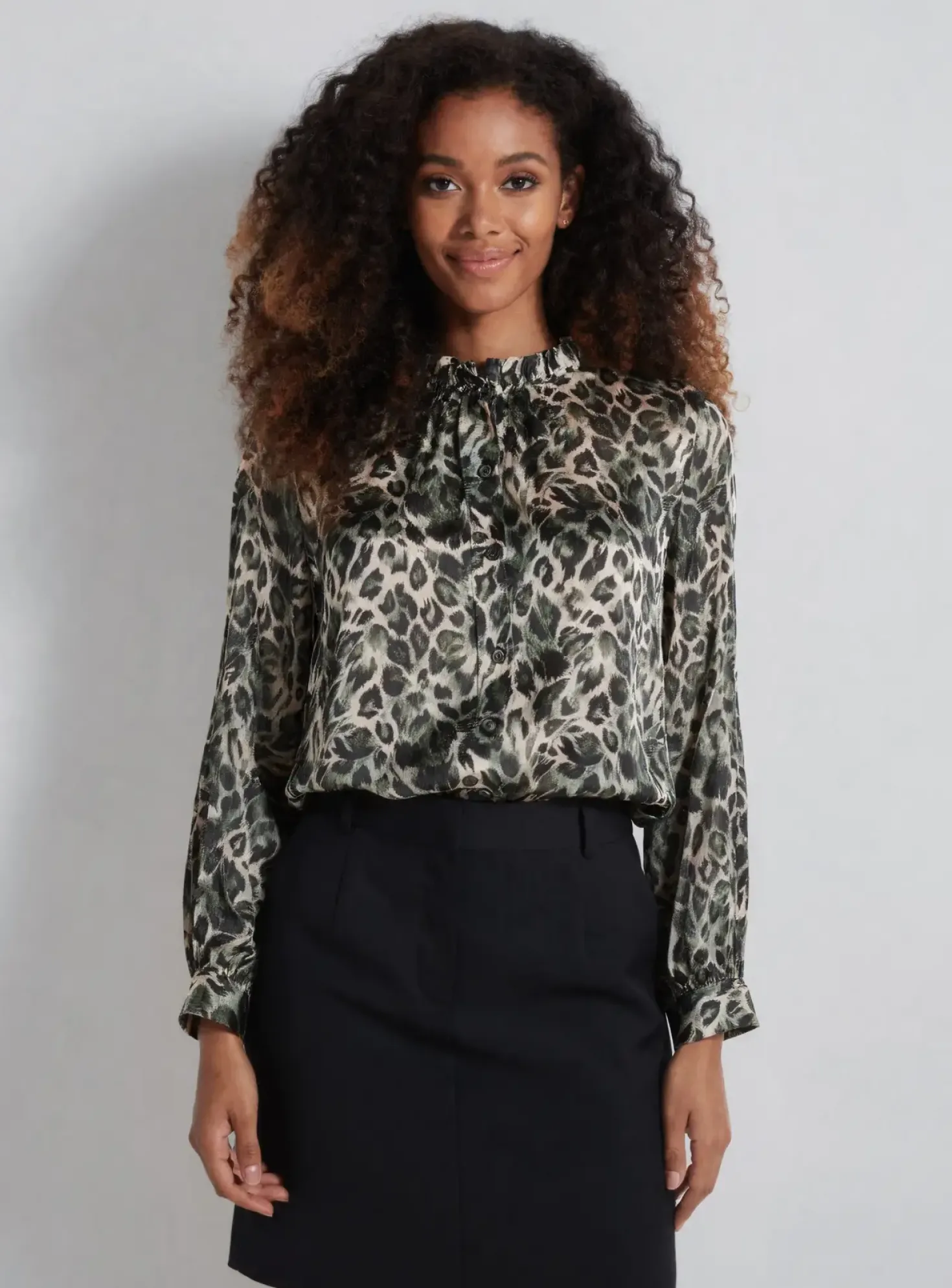 Blouse La Vie Paris Vert Manches Longues
