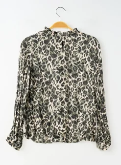 Blouse La Vie Paris Vert Manches Longues